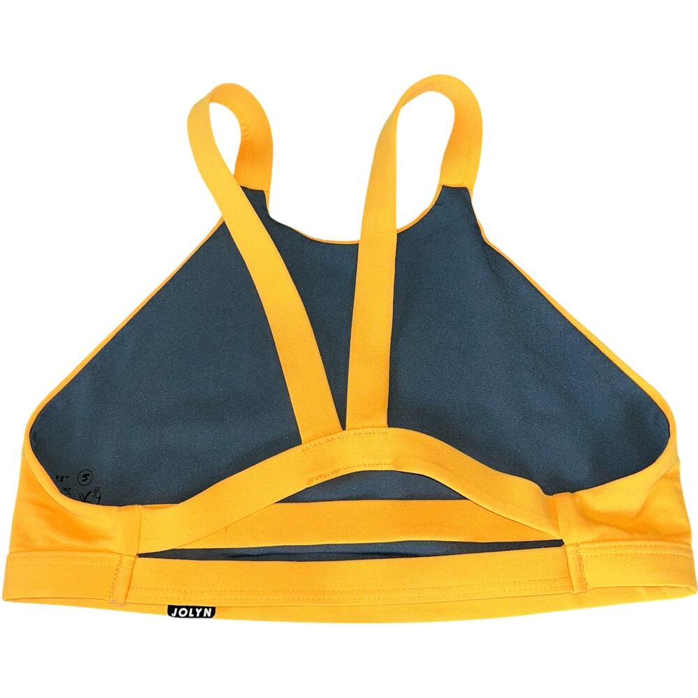 NWOT Jolyn Kaylee Mango Yellow Wide Strap Bikini Top Size Small